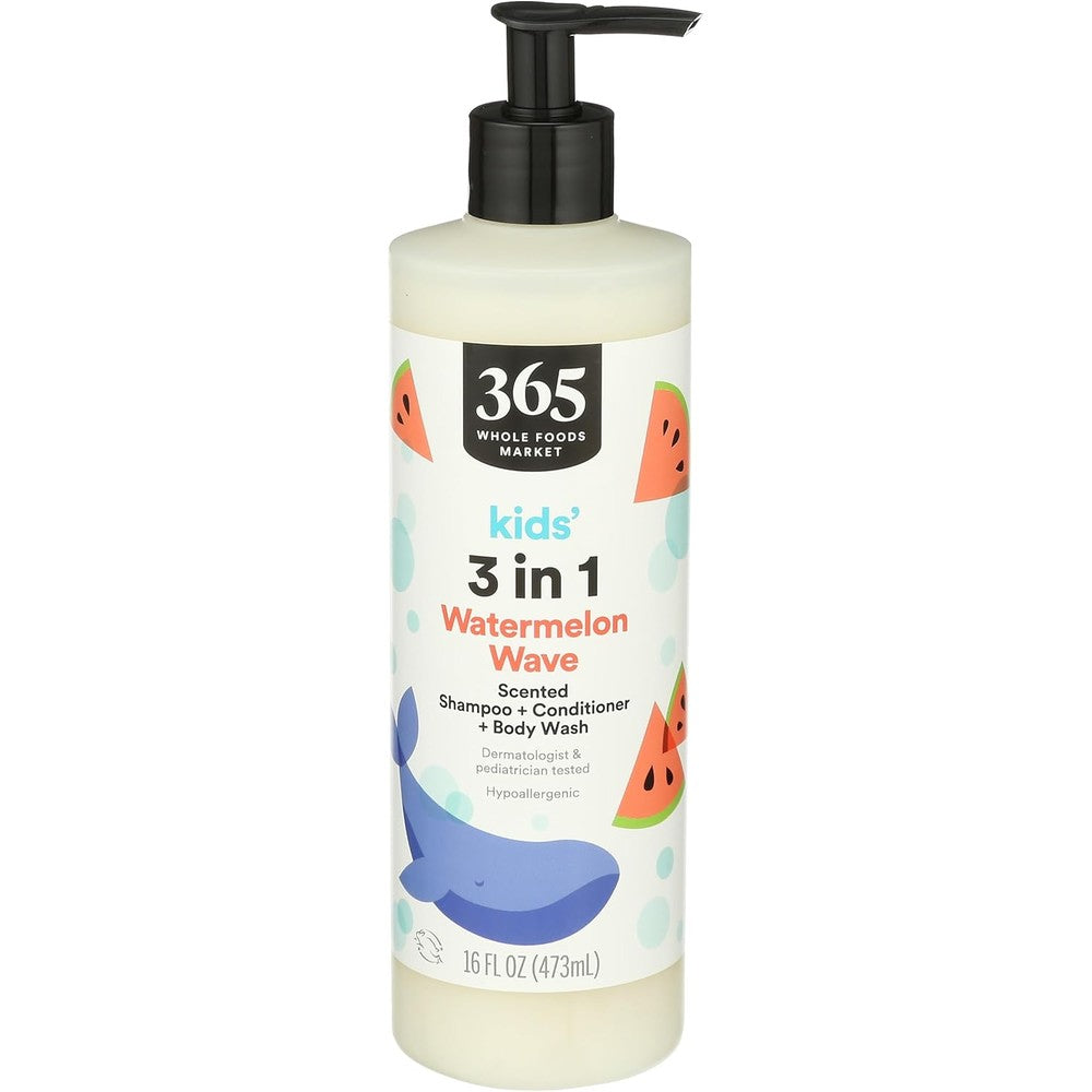 365 by Whole Foods Market Kids 3-in-1 Shampoo Conditioner Body Wash front view