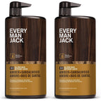 Every Man Jack Amber Sandalwood 3 in 1 All Over Wash front view showing packaging
