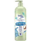 Suave Kids Naturals 3 in 1 Coconut Oil bottle front view for gentle kids bath care