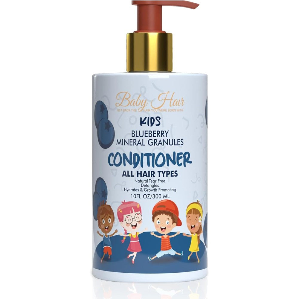 BABY HAIR Blueberry Mineral Kids Hair Conditioner front view bottle