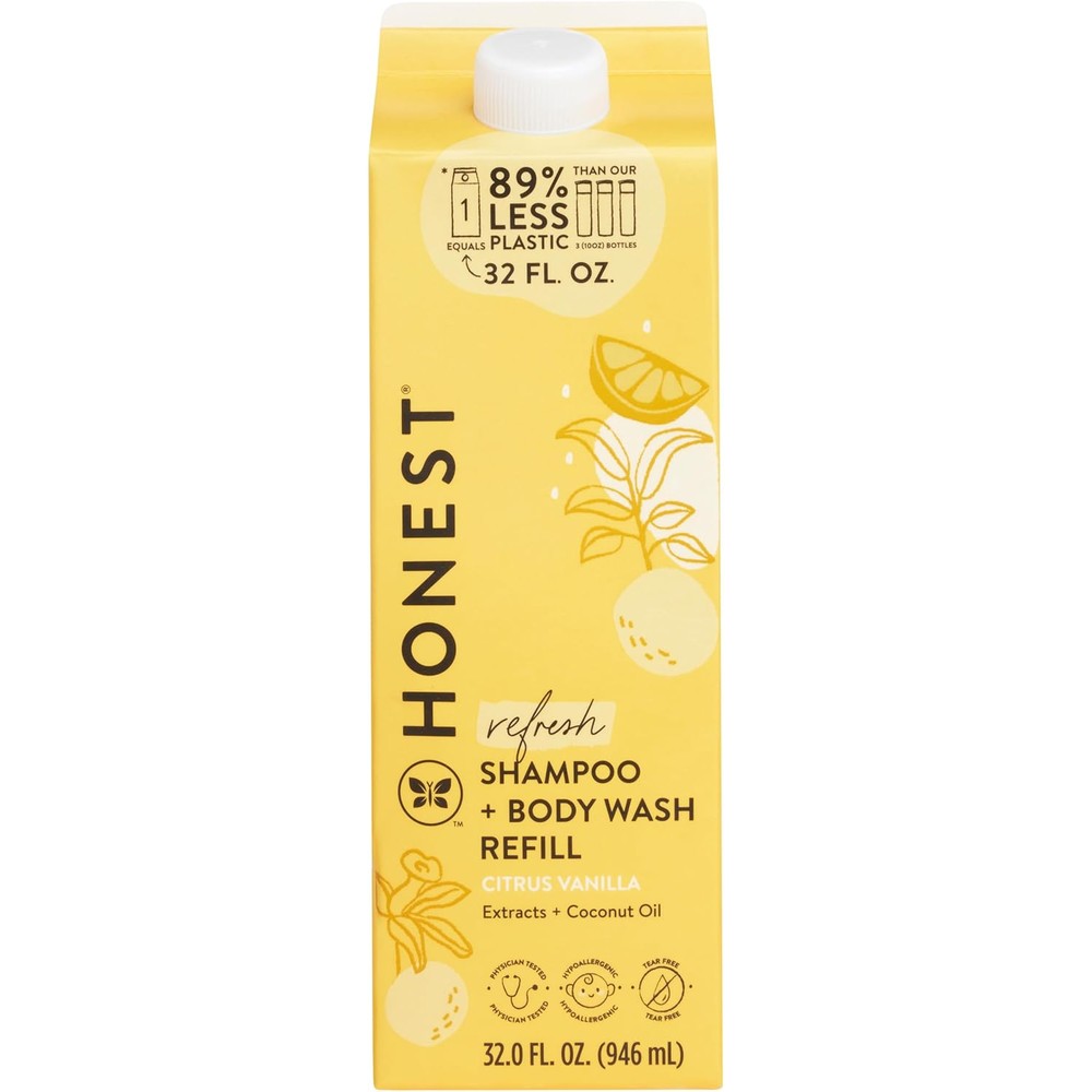 The Honest Company 2-in-1 Cleansing Shampoo Body Wash Refill Carton front view