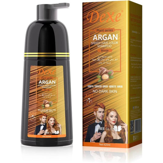 LUJAJIAO Instant Blonde Hair Shampoo 420ml front view bottle for semi permanent hair coloring