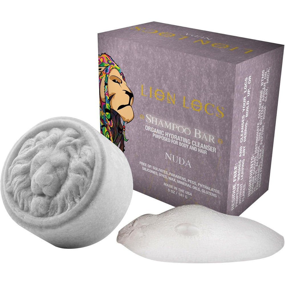 Lion Locs Shampoo Bar Nuda front view packaging