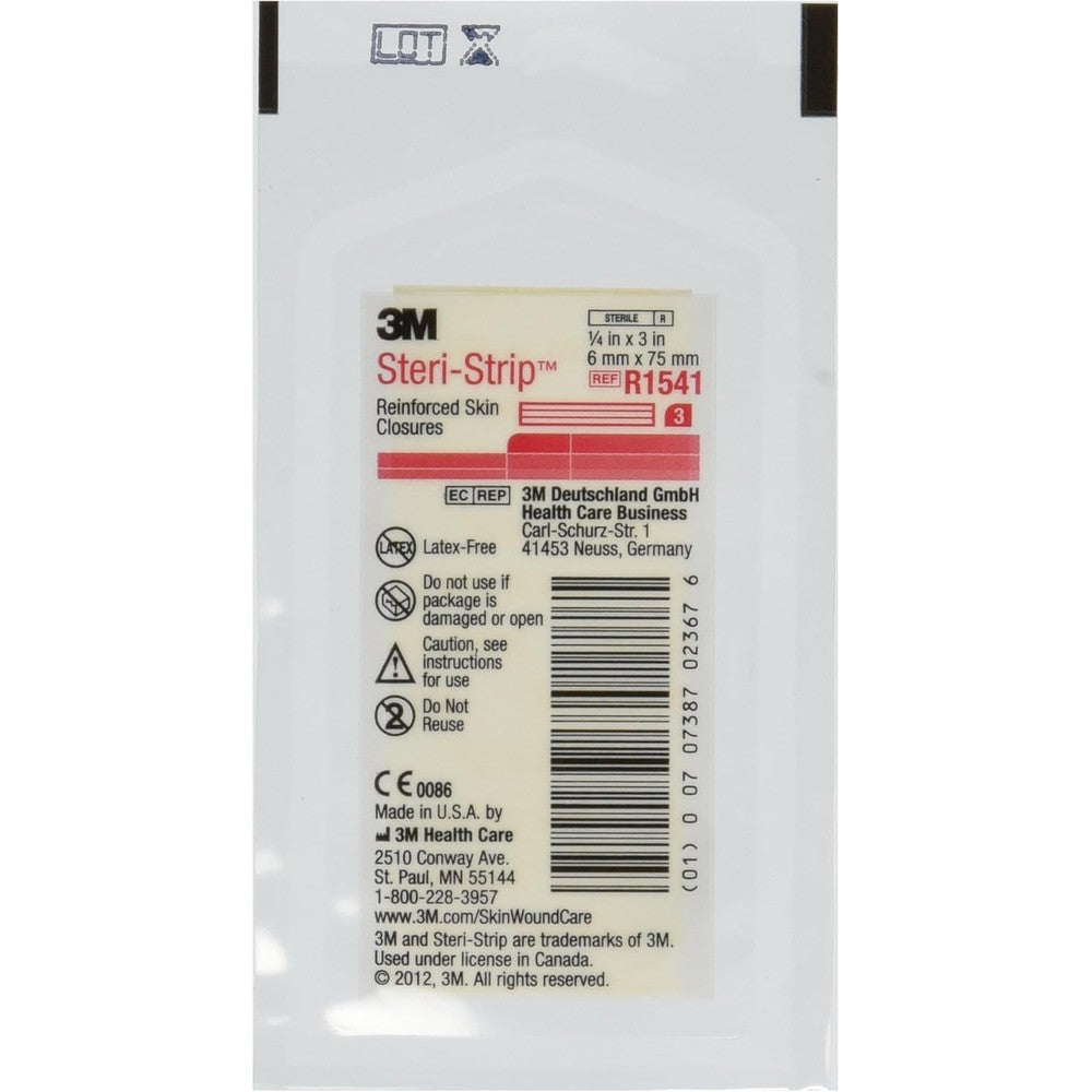 3M Steri-Strip Reinforced Adhesive Skin Closures front view for surgical wound care.