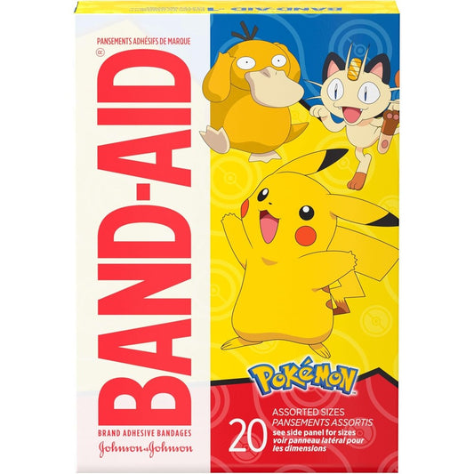 Band-Aid Brand Kids Adhesive Bandages PokÃ©mon front view box