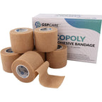 GSPCARE self adherent cohesive bandage wrap 6 count box front view for athletic joint support