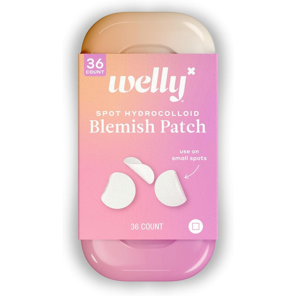 Welly Face Savers Hydrocolloid Acne Blemish Patch 36 Count front packaging view