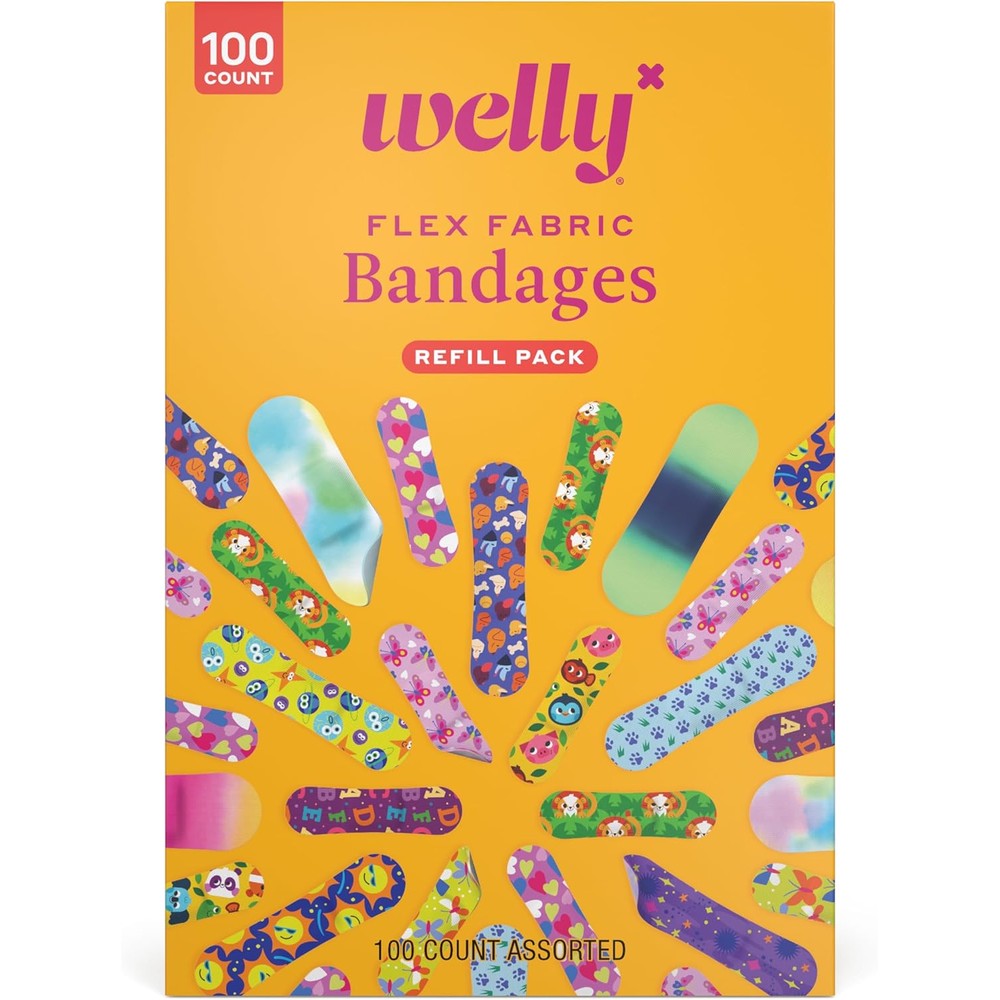 Welly Bravery Badge Value Pack front view showcasing the packaging of the flexible fabric bandages.