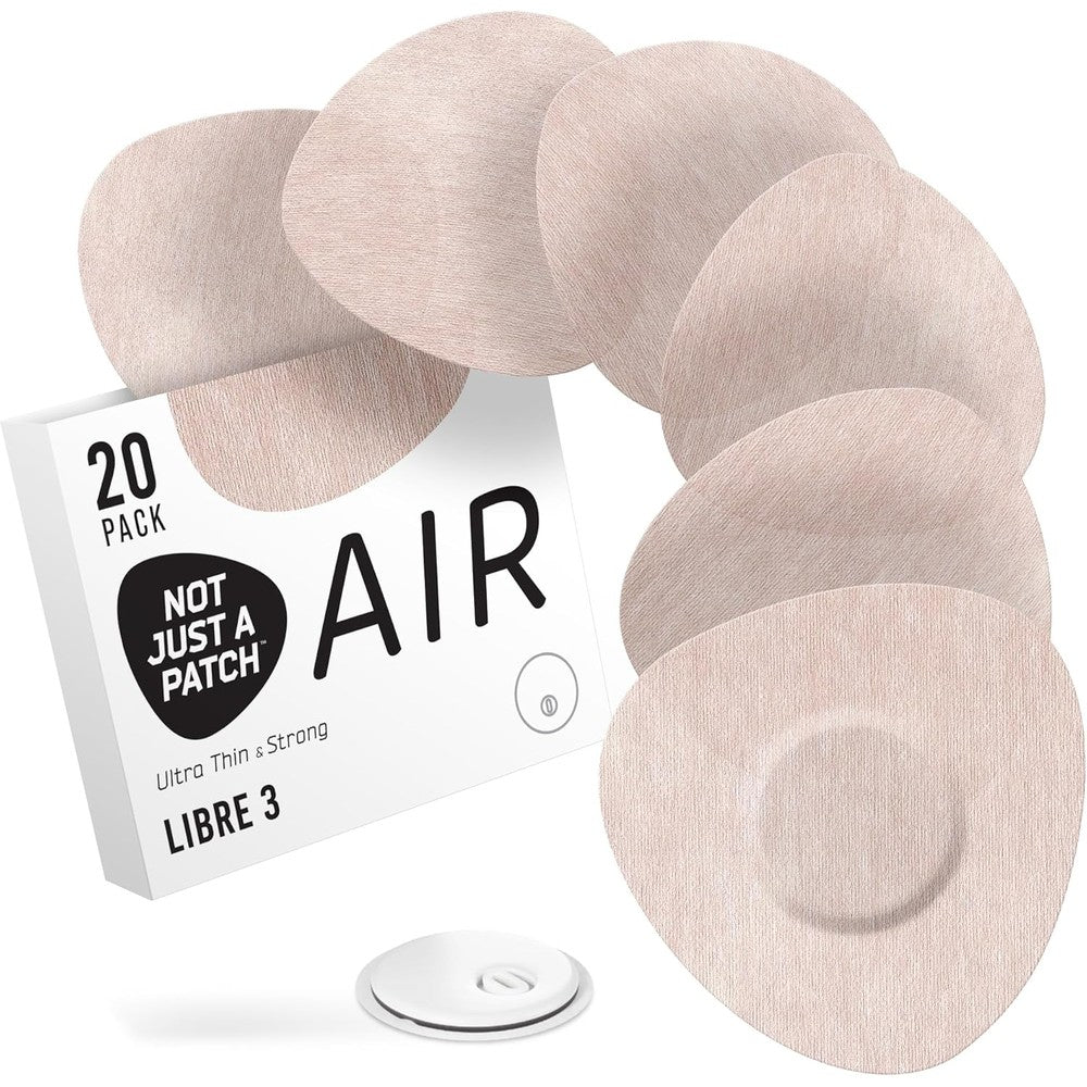 Not Just A Patch Air Libre 3 Plus Sensor Covers front view of packaging for diabetic device protection.