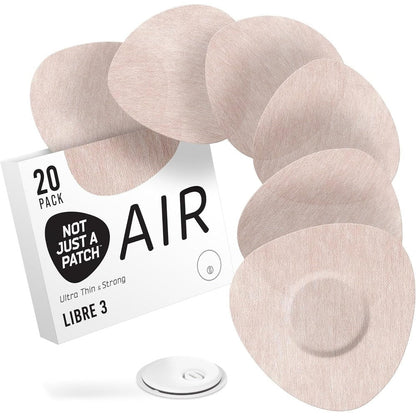Not Just A Patch Air Libre 3 Plus Sensor Covers front view of packaging for diabetic device protection.