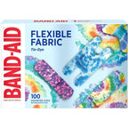Band-Aid Brand Flexible Fabric Tie Dye Bandages front box view