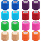 Clooflar self adhesive bandage wrap sixteen pack front view showing multiple vibrant colors.