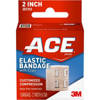 ACE 2 Inch Elastic Bandage front view of beige compression wrap