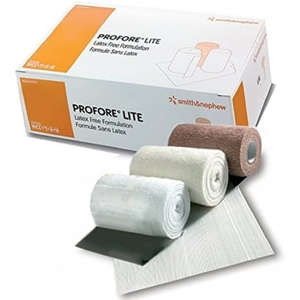 Smith and Nephew Profore Lite Multi-Layer Compression Bandage System front view for professional wound care.