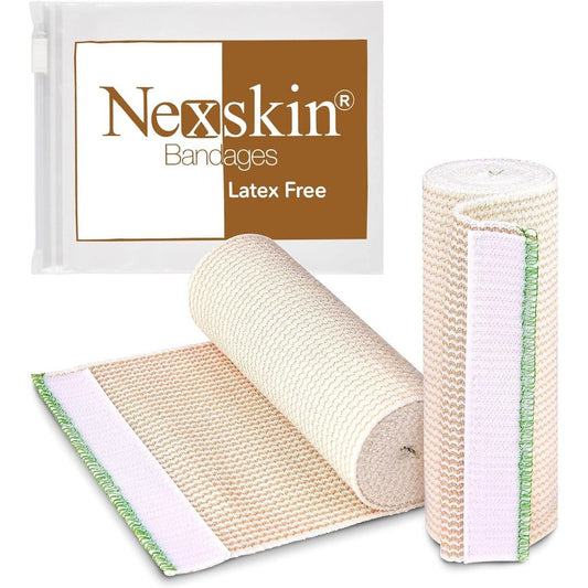 NexSkin Premium Elastic Bandage Wrap front view 2 pack packaging.