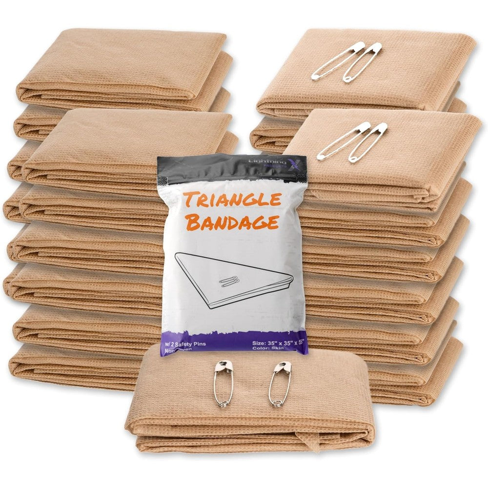 Lightning X Triangular Bandage 20 pack front view emergency medical sling