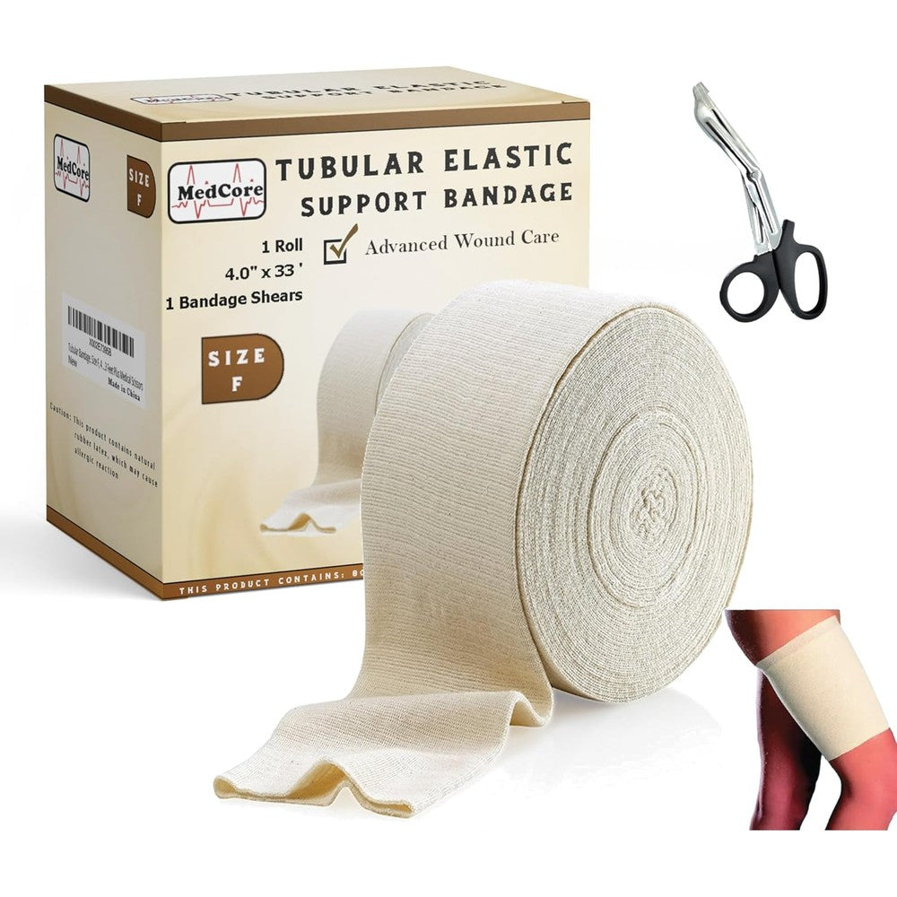 MEDca Premium Elastic Tubular Bandage Size F front view 33 feet roll