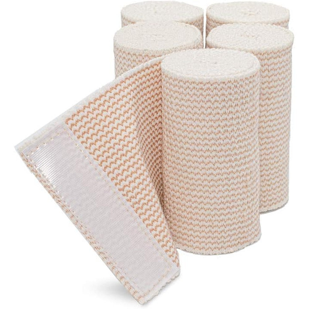 Hospora 4 inch compression bandage 5 pack front view for muscle support.