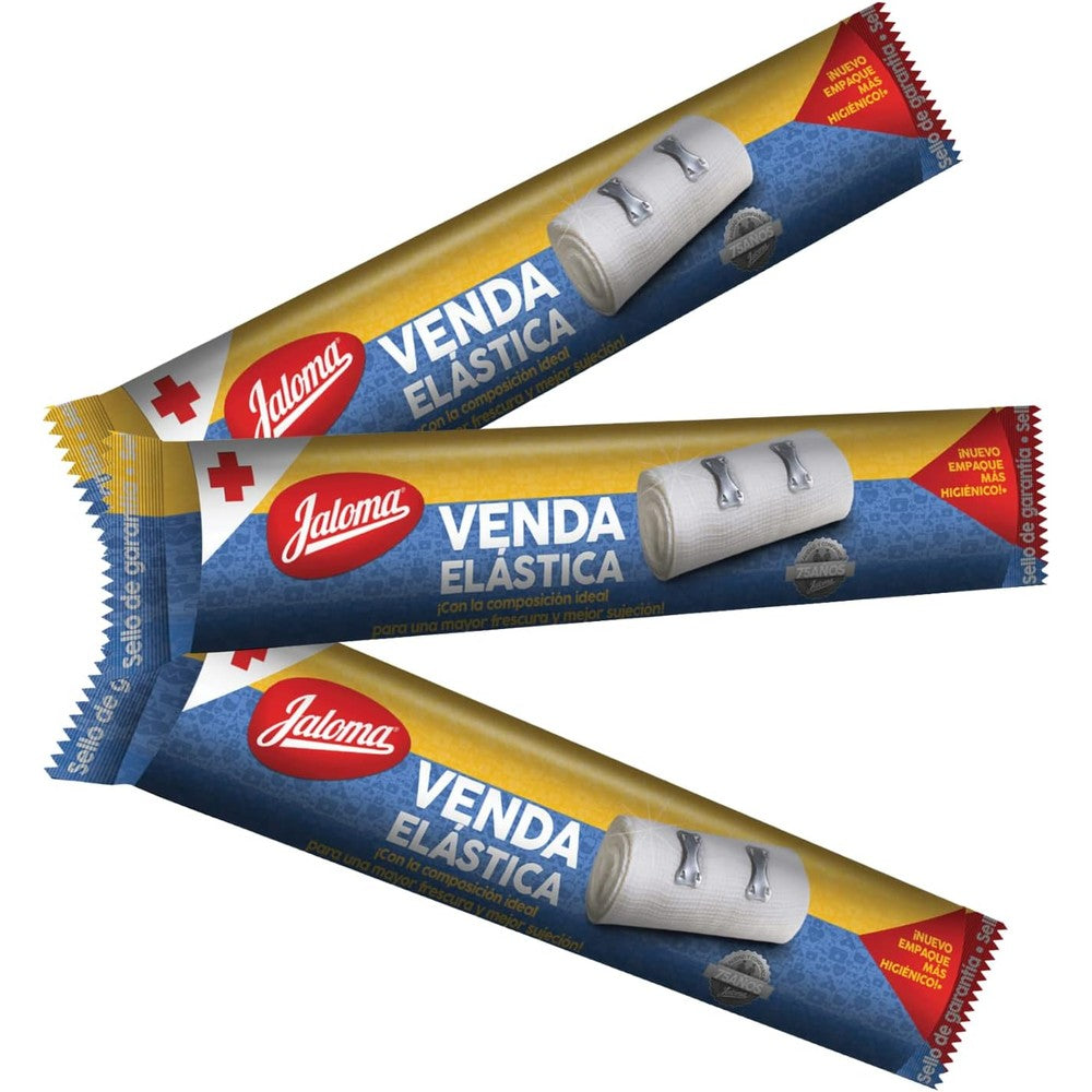Jaloma Elastic Bandage front view of 3-pack packaging for joint support.