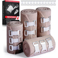 FRESINIDER Elastic Bandage Wrap 4 pack front view showing rolls and clips.