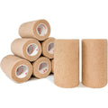 CARBOU Beige Cohesive Bandage Wrap 8 pack front view for medical support.