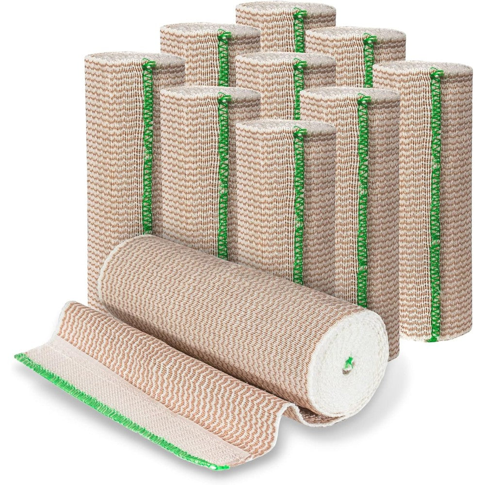 Vakly Elastic Bandage Wrap 10 pack front view medical compression rolls