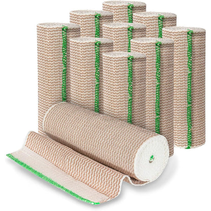 Vakly Elastic Bandage Wrap 10 pack front view medical compression rolls