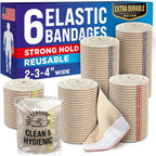 Mighty-X High-Performance Elastic Bandage Wrap 6 pack front view professional compression support