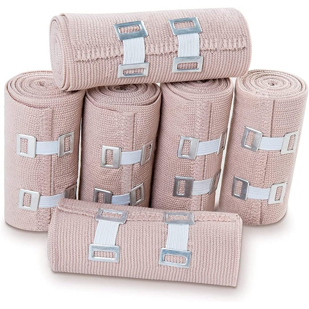 OBTANIM 6 Rolls Elastic Bandage Wrap front view of medical compression tape