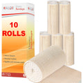 Healqu Premium Elastic Bandage front view box of 10 rolls for compression therapy.