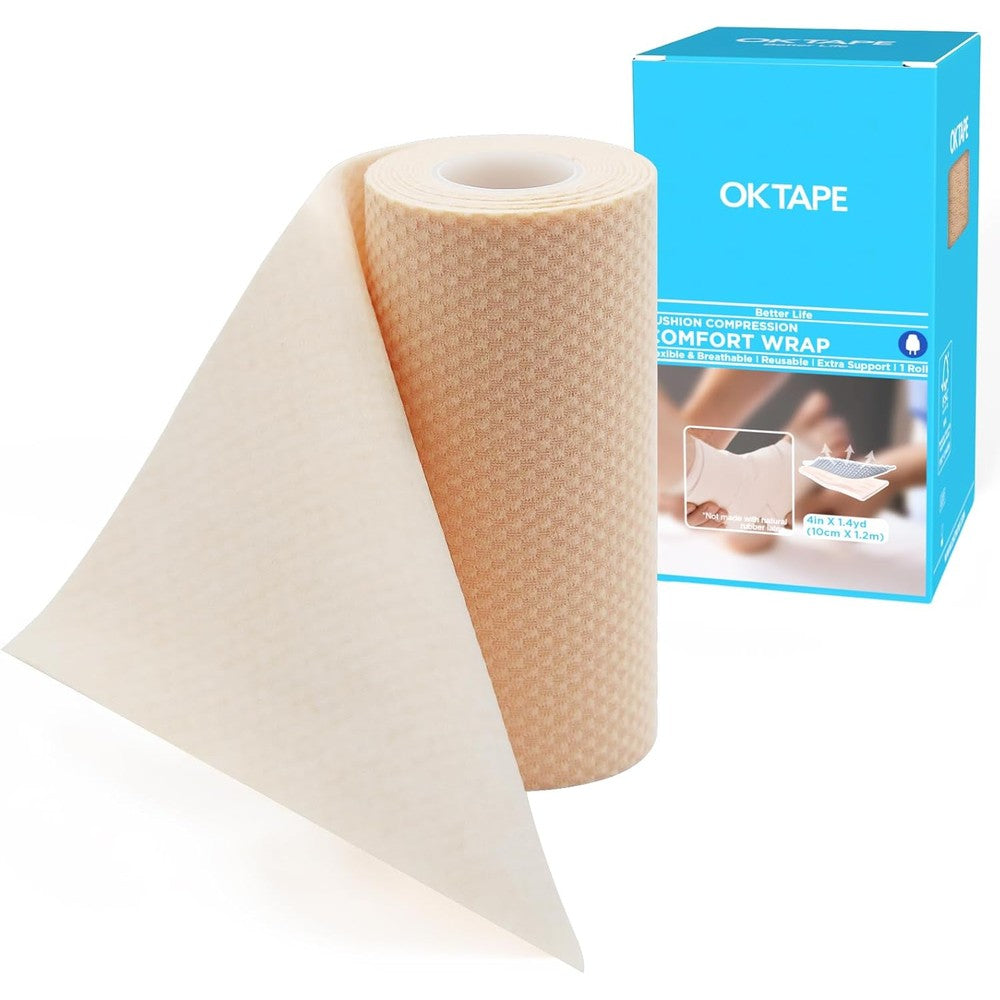 OK TAPE Short-Stretch Compression Bandage front view for lymphedema support.
