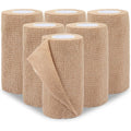BEVTEE Self Adhesive Bandage Wrap 6 Pack front view medical grade compression tape