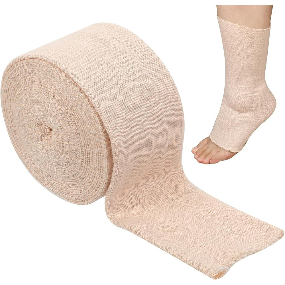 CXWLTT Tubular Support Bandage front view of tan compression roll.