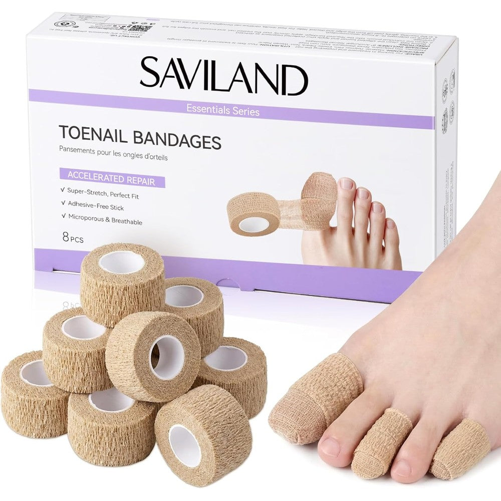 Saviland Toe Treatment Bandage Wrap front view for fungal nail care.