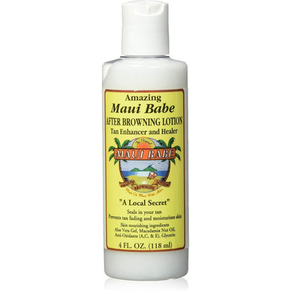 Maui Babe After Browning Lotion 4 Fluid Ounce bottle front view
