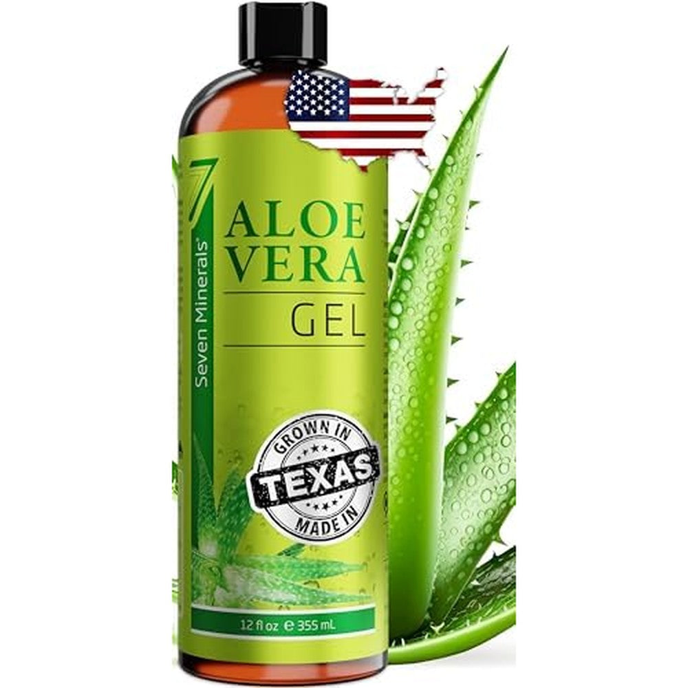 Seven Minerals Organic Aloe Vera Gel 12 fluid ounces front view