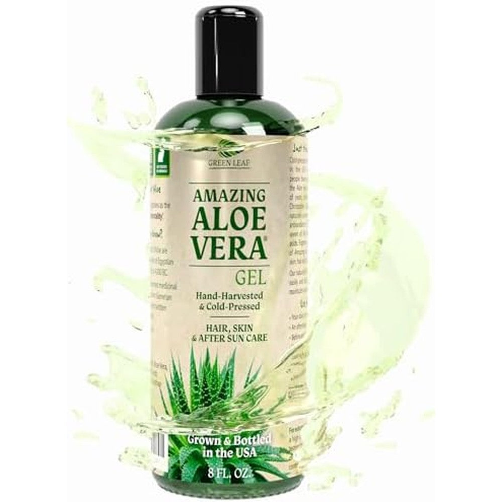 Green Leaf Naturals Amazing Aloe Vera Gel 8 Fluid Ounce front view