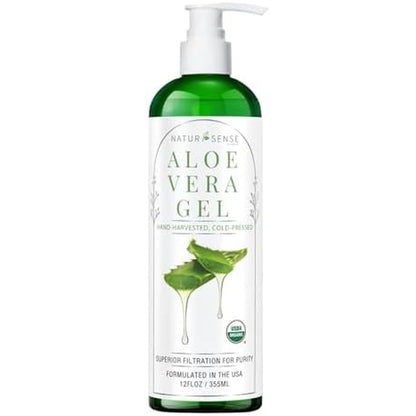 NaturSense 99 Percent Pure Organic Aloe Vera Gel bottle front view