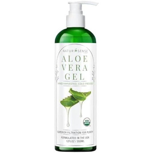 NaturSense 99 Percent Pure Organic Aloe Vera Gel bottle front view