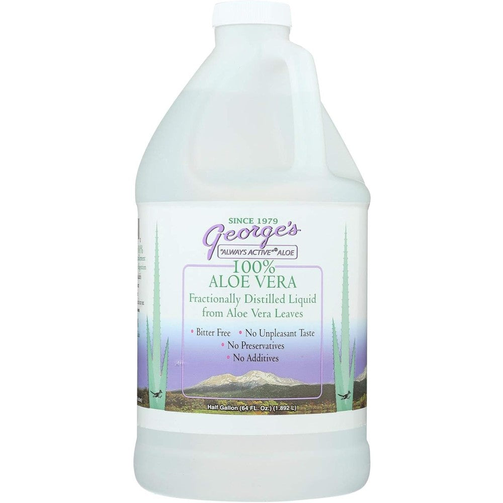 George's Aloe Vera Fractionally Distilled Liquid 64 Fluid Ounce bottle