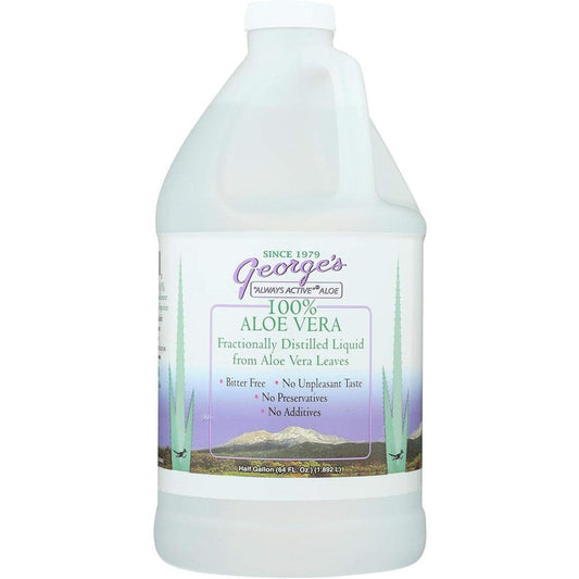 George's Aloe Vera Fractionally Distilled Liquid 64 Fluid Ounce bottle