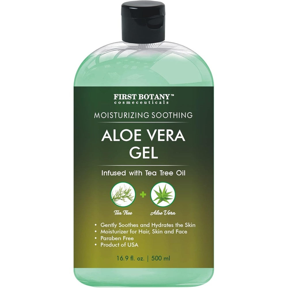 First Botany Aloe Vera Gel with Tea Tree Oil 500 Milliliters front view
