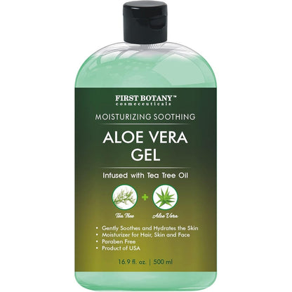 First Botany Aloe Vera Gel with Tea Tree Oil 500 Milliliters front view