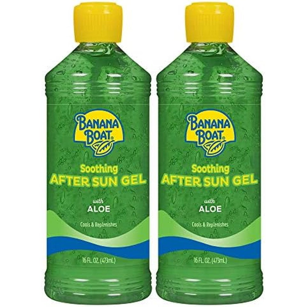 Banana Boat Soothing After Sun Gel twin pack front view