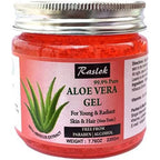 Raslok aloe vera gel front view jar packaging