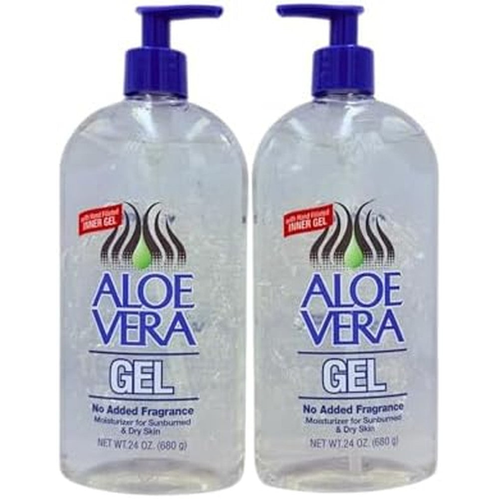 Generic Aloe Vera Gel 24 fluid ounce pump bottle front view