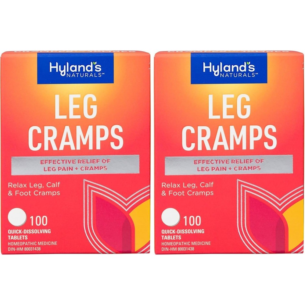 Hyland's Naturals Leg Cramps 100 Tablets 2 Pack front view