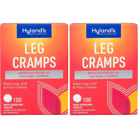 Hyland's Naturals Leg Cramps 100 Tablets 2 Pack front view