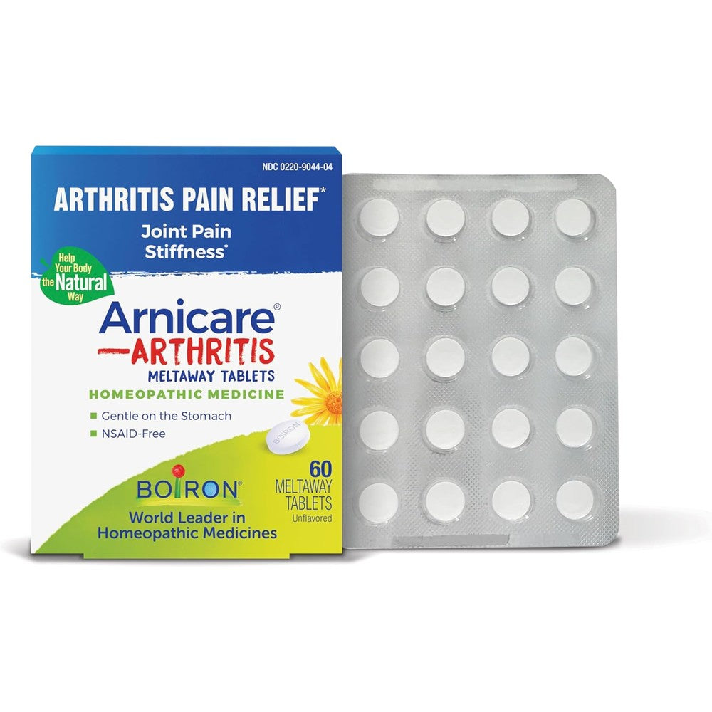 Boiron Arnicare Arthritis tablets 60 count front view packaging