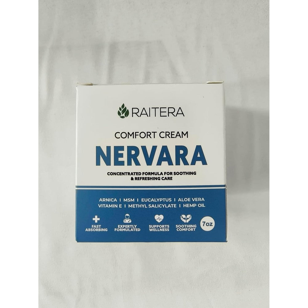 Raitera Nervara Comfort Cream 7 Ounce jar front view for nerve relief